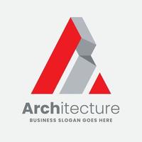 uma carta - logotipo de arquitetura vetor