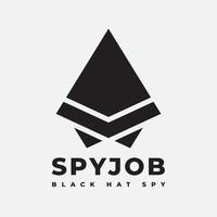 chapéu preto - logotipo do trabalho de espionagem vetor