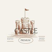 logotipo do castelo antigo vetor