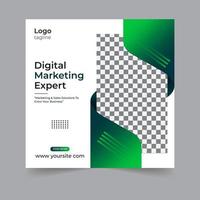 webinar de negócios para postagem de mídia social de marketing digital para postagem de mídia social, design de forma geométrica de modelo de banner de negócios para elementos abstratos atraentes postar espaço de fundo para texto vetor