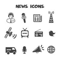 símbolo de ícones de notícias vetor