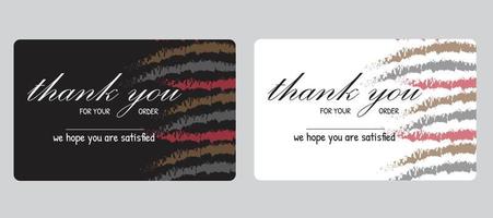 design de ilustração vetorial de cartão de agradecimento adequado para adesivos de cartão de saudação de loja de negócios para clientes vetor