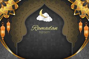 fundo islâmico ramadan kareem com elemento vetor