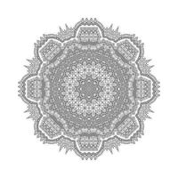 belo design de mandala de arte de linha vetor