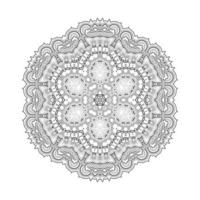 design de mandala de arte de linha elegante vetor