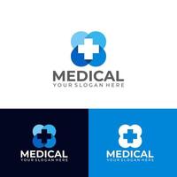 vetor de estoque de modelo de logotipo médico