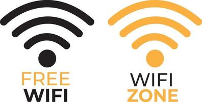 ícone wi-fi. Wifi grátis. zona wi-fi vetor
