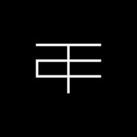 logotipo de monograma de tecnologia de letra dinâmica abstrata vetor