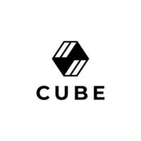 design de logotipo de cubo moderno de tecnologia vetor