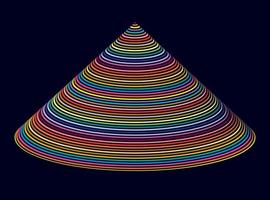 triângulo de pirâmide abstrata colorida vetor
