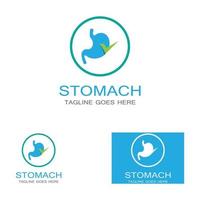 modelo de vetor de ícone de design de logotipo de saúde do estômago e cuidados com o estômago