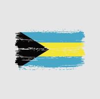 pinceladas de bandeira das bahamas. bandeira nacional vetor