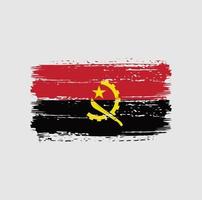 pinceladas de bandeira de angola. bandeira nacional vetor