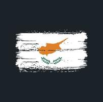 pinceladas de bandeira de chipre. bandeira nacional vetor