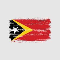 pinceladas de bandeira de timor leste. bandeira nacional vetor