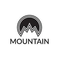 design de logotipo de silhueta de montanha vetor