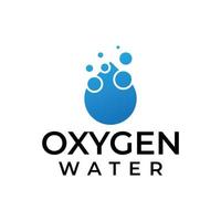 design moderno de logotipo de água de oxigênio vetor