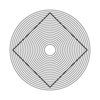 ehrenstein ilusão de ótica geométrica. ilustração vetorial vetor