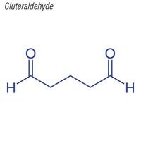 fórmula esquelética vetorial do glutaraldeído. vetor