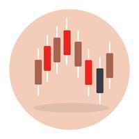 ícone moderno de box plot em estilo plano editável vetor