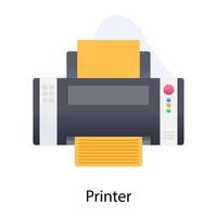 impressora fotográfica em ícone editável conceitual, máquina de escritório vetor