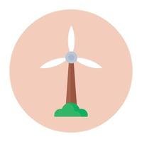 um ícone de moinho de vento doméstico em estilo vetorial plano vetor