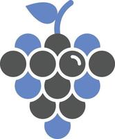 estilo de ícone de uvas vetor