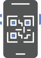 estilo de ícone de código qr móvel vetor