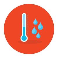 ícone de design colorido de umidade de temperatura vetor