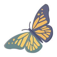 ícone de borboleta em estilo liso, vetor editável