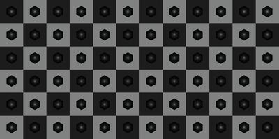 padrão sem costura tecido cinza preto têxtil xadrez fundos abstratos textura papel de parede ilustração vetorial vetor