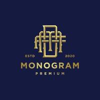 modelo de logotipo de carta de monograma vetor