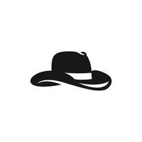 ilustração vetorial de silhueta de chapéu de cowboy ocidental