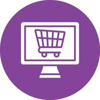 estilo de ícone de compras online vetor