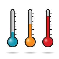 conjunto de ícones de termômetro vetor