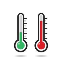conjunto de ícones de termômetro vetor