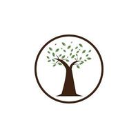 modelo de design de conceito de logotipo de árvore e chifre de natureza vetor