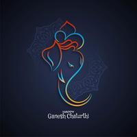 Fundo colorido de Ganesh Chaturthi vetor