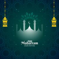 Feliz ano novo islâmico design Muharram