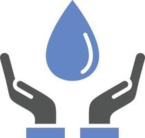 salvar estilo de ícone de água vetor