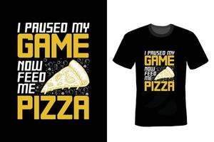 design de camiseta de pizza, vintage, tipografia vetor