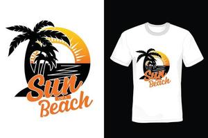 design de camiseta de praia e verão, vintage, tipografia
