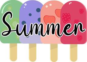 sorvete de verão vetor