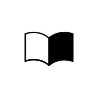 livro, leia, biblioteca, estude o modelo de logotipo de ilustração vetorial de ícone de linha sólida. adequado para muitos propósitos. vetor