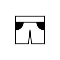 shorts, casual, calças modelo de logotipo de ilustração vetorial de ícone de linha sólida. adequado para muitos propósitos. vetor