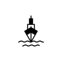 navio, barco, modelo de logotipo de ilustração vetorial de ícone de linha sólida de veleiro. adequado para muitos propósitos. vetor