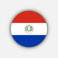 país paraguai. bandeira do paraguai. ilustração vetorial. vetor