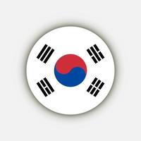 país coreia do sul. bandeira da coreia do sul. ilustração vetorial. vetor