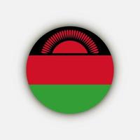 país malawi. bandeira do malaui. ilustração vetorial. vetor