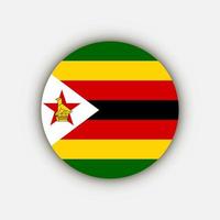 país zimbábue. bandeira do zimbabué. ilustração vetorial. vetor